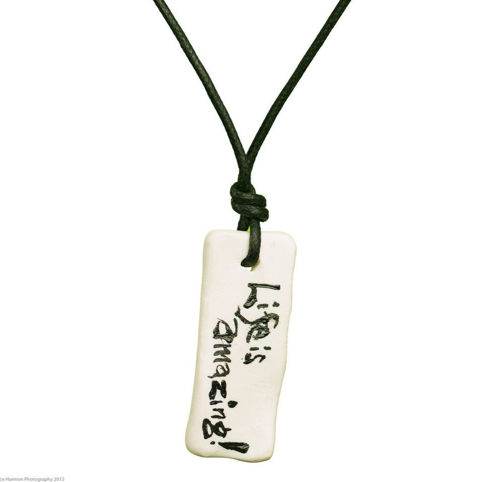 "Life Is Amazing" Japanese Calligraphy Jewelry