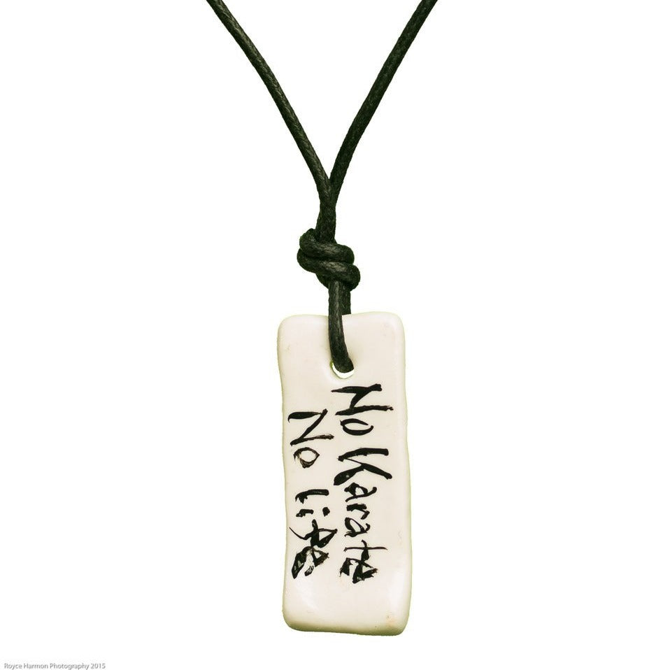 " No Karate No Life" Japanese Calligraphy Jewelry