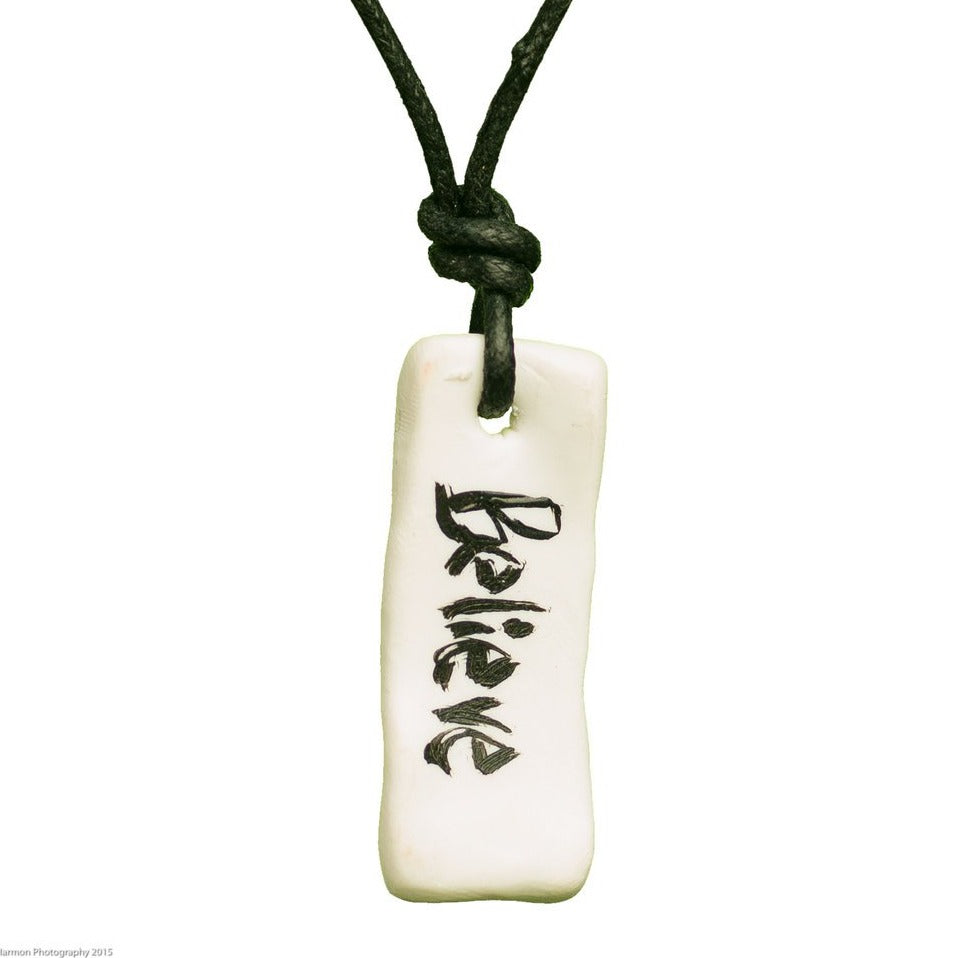 "Believe" Japanese Calligraphy Jewelry